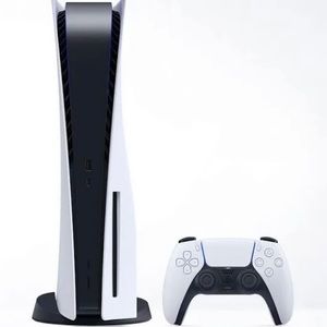 PS5 with Two controllers and Spider-Man Game